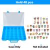 Display Case Compatible with Disney Doorables Collectible Mini Figures/ for MGA Entertainment Miniverse. Toys Storage Organizer Container for Multi Peek/ for Village Peek Characters (Box Only)- Blue view 2