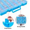Display Case Compatible with Disney Doorables Collectible Mini Figures/ for MGA Entertainment Miniverse. Toys Storage Organizer Container for Multi Peek/ for Village Peek Characters (Box Only)- Blue view 3
