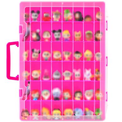 Xuerdon Display Case Compatible with Disney Doorables Collectible Mini Figures/for MGA Entertainment Miniverse. Toys Storage Organizer for Multi Peek/for Village Peek Characters (Box Only)- Rose Red