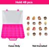Xuerdon Display Case Compatible with Disney Doorables Collectible Mini Figures/for MGA Entertainment Miniverse. Toys Storage Organizer for Multi Peek/for Village Peek Characters (Box Only)- Rose Red view 2