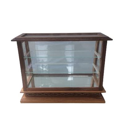 Mini Wood Cabinet Glassed Shelf Display for Mini Cake Miniature Dollhouse Furniture