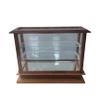 Mini Wood Cabinet Glassed Shelf Display for Mini Cake Miniature Dollhouse Furniture view 1