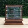 Mini Wood Cabinet Glassed Shelf Display for Mini Cake Miniature Dollhouse Furniture view 2