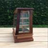 Mini Wood Cabinet Glassed Shelf Display for Mini Cake Miniature Dollhouse Furniture view 3