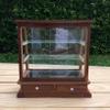 Mini Wood Cabinet Glassed Shelf Display for Mini Cake Miniature Dollhouse Furniture view 4