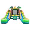 Crossover Tropical Double Water Slide Bounce House Combo, 16.5 x 15 x 11 Foot, PVC Vinyl Inflatable Bouncy House for Kids, Wet or Dry Slides, with Stakes and Storage Bag, Blower not Included view 1