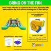 Crossover Tropical Double Water Slide Bounce House Combo, 16.5 x 15 x 11 Foot, PVC Vinyl Inflatable Bouncy House for Kids, Wet or Dry Slides, with Stakes and Storage Bag, Blower not Included view 3