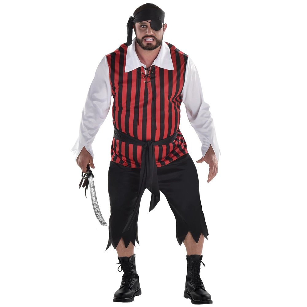 Multicolor Land Ho! Pirate Costume Set (Standard Size) - Unique & Captivating Costume, Ideal For Themed Parties & Events - 1 Pack
