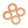 RC Wheel Outer Rings, Durable Aluminum Beadlock Rings 4Pcs 1.9in Wheel Rims for 1/10 Scale RC Cars Off-Road Racing and Crawling(Orange) view 3