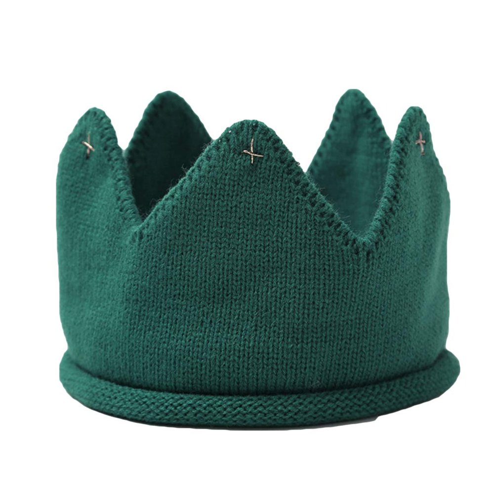 PRETYZOOM Cute Crown Knitted Hat Girls Toddler Boys Hat Soft Warm for Newborn to Kids Blue