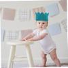 PRETYZOOM Cute Crown Knitted Hat Girls Toddler Boys Hat Soft Warm for Newborn to Kids Blue view 3