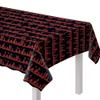 Amscan The Upside Down Plastic Tablecover - 54' x 108' | Black and Red | 1 Pc. view 1