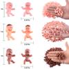 Gawertoy 240 PCS Mini Plastic Babies Dolls, 1 Inch Small King Cake Baby Figures Plastic Tiny Babies Figurines for Baby Shower Party Favors Ice Cube Game Party Decorations view 2