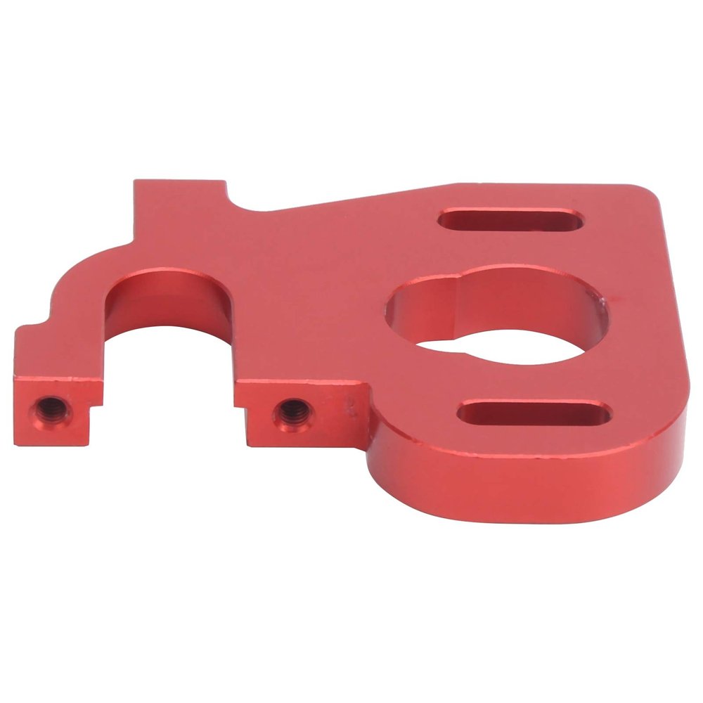 Motor Mount Seat Holder, Aluminum Alloy Adjustable RC Motor Mount Seat RC Motor Mount Holder Motor Mounts for 1/14 144001 RC Car(Red R) 124019 Motor Mount