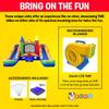 Crossover Rainbow Double Water Slide Bounce House Combo, 16.5 x 15 x 11 Foot, PVC Vinyl Inflatable Bouncy House for Kids, Wet or Dry Slides, with Stakes and Storage Bag, Blower not Included view 3