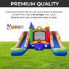 Crossover Rainbow Double Water Slide Bounce House Combo, 16.5 x 15 x 11 Foot, PVC Vinyl Inflatable Bouncy House for Kids, Wet or Dry Slides, with Stakes and Storage Bag, Blower not Included view 4