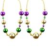 GiftExpress 2PC 44 Inch Mardi Gras Jumbo Bead Necklace for Party Favors, Mardi Gras Festival, Mardi Gras Parades view 1