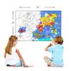 2 Large Coloring Page maps of USA and World Poster Activities for Kids (24x36) Young N Refined view 2