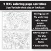 2 Large Coloring Page maps of USA and World Poster Activities for Kids (24x36) Young N Refined view 3
