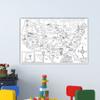 2 Large Coloring Page maps of USA and World Poster Activities for Kids (24x36) Young N Refined view 4