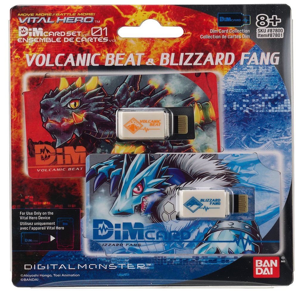 Bandai Namco - Digimon - Vital Hero DIM Card Pack (Volcanic Beat & Blizzard Fang)