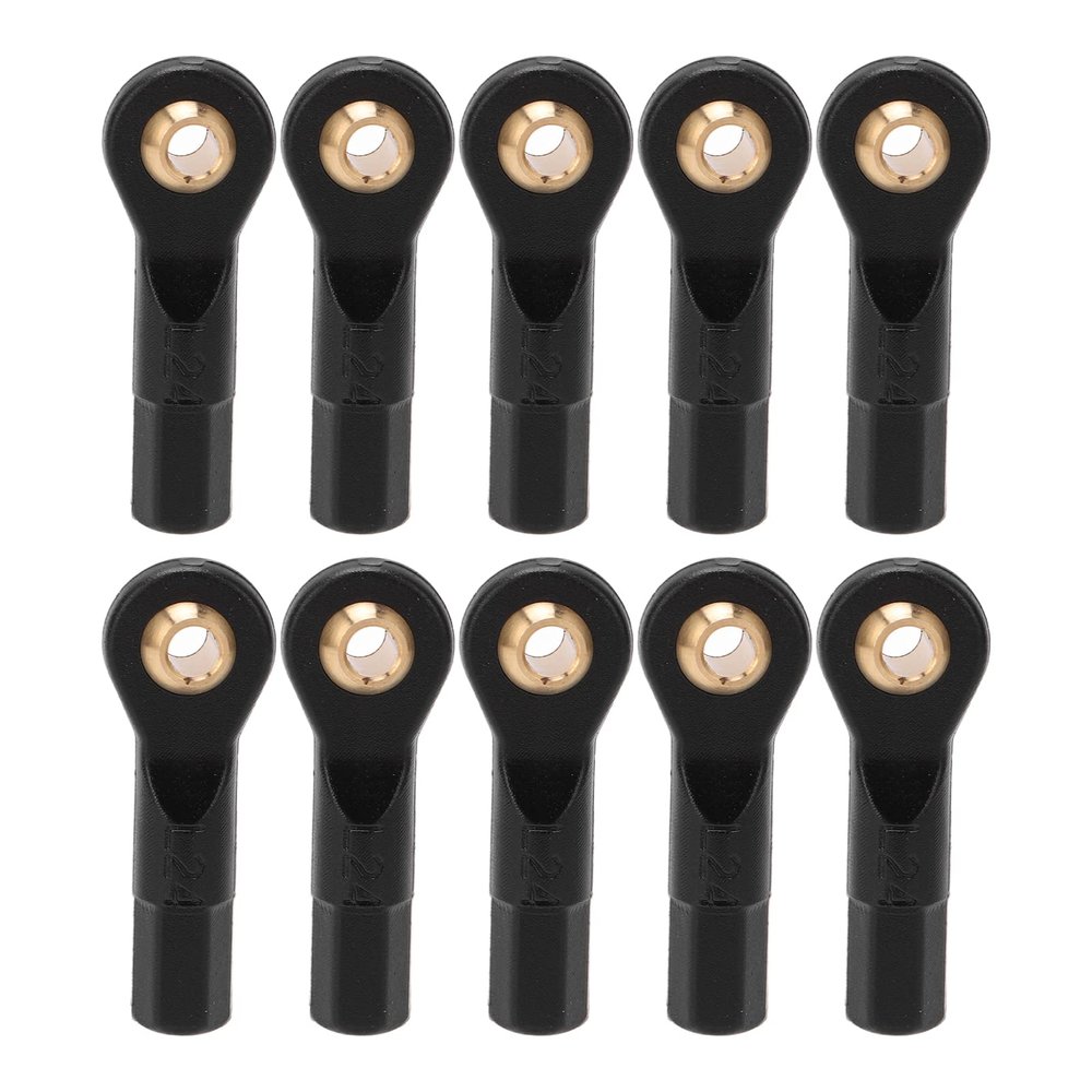 Alomejor 10pcs Rc Tie Rod End Adjustable Rc Ball Linkage Rod End Set 2.5mm Aperture Servo Links Tie Rod Set for 1/10 Rc Car