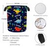 Custom Name Laundry Hamper, Personalized Dirty Clothes Hamper Basket with Name for Bathroom Bedrooms, Customized Name Circular Hamper with Handles Gifts for Boys Girls Men Women 15.7 * 19.6inch view 2