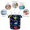 Custom Name Laundry Hamper, Personalized Dirty Clothes Hamper Basket with Name for Bathroom Bedrooms, Customized Name Circular Hamper with Handles Gifts for Boys Girls Men Women 15.7 * 19.6inch view 3