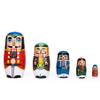 Bgraamiens 5pcs Russian Nesting Dolls Wooden Gift Birthday Gifts Handmade Painted Walnut Gaurdian Matryoshka Nesting Dolls Decorations (Walnut Gaurdian) view 2