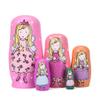 Bgraamiens 5pcs Russian Nesting Dolls Wooden Gift Birthday Gifts Handmade Painted Angel Matryoshka Nesting Dolls Decorations (Angel Girl) view 1