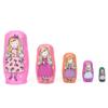 Bgraamiens 5pcs Russian Nesting Dolls Wooden Gift Birthday Gifts Handmade Painted Angel Matryoshka Nesting Dolls Decorations (Angel Girl) view 2