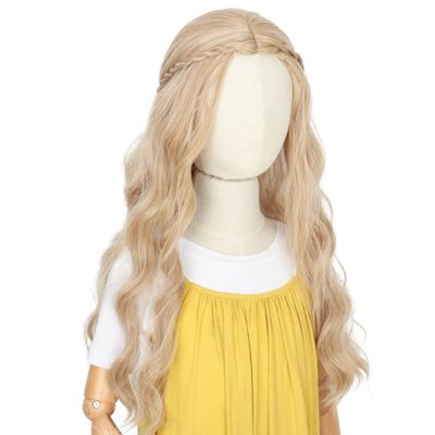 Koonfan Long Wavy Blonde Cosplay Wig for Girls Halloween Costume Party Long Wavy Wigs