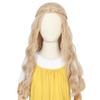 Koonfan Long Wavy Blonde Cosplay Wig for Girls Halloween Costume Party Long Wavy Wigs view 2