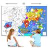 2 XL Giant Coloring Page maps of USA and World Poster Activities for Kids (42x60) Young N Refined view 2