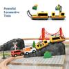 Giant bean 72PCS Fire Station Wooden Train Track Electric Train Set, Gift Packed Toy Railway Kits for Kids, Toddler Boys and Girls 3,4,5 Years Old and Up, Christmas Birthday Gift Toy for Kids view 4