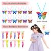 Animal Party Favors Fairy Birthday Party Supplies Girls Gift Bags with Keychains Hairpins Stickers and Organza Bags for Birthday Party Supplies Fairy Party Decorations (Butterfly) view 2