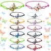 Hicarer 36 Pcs Butterfly Party Favor Bracelets for Girls, Kids Butterfly Gifts, Adjustable Woven Friendship Bracelets Toddlers Jewelry Fairy Party Goodie Bag Classroom Reward view 1