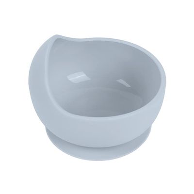 PAQ Lifestyle Baby and Toddler Suction Bowls No Spill Silicone Snail Bowl (Light Grey)