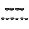 5Pairs JX4 JX6 JX8 MX6 MX10 MPX 4Pin 6Pin 8Pin 10Pin Servo Connector Brass Gold Plated Male Female Plug for Gasoline Turbojet Drone RC VTOL Model Aircraft Boat Car Parts (5pairs Black MX6 Plug) view 1