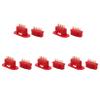 5Pairs JX4 JX6 JX8 MX6 MX10 MPX 4Pin 6Pin 8Pin 10Pin Servo Connector Brass Gold Plated Male Female Plug for Gasoline Turbojet Drone RC VTOL Model Aircraft Boat Car Parts (5pairs red MPX Plug) view 1