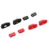 5Pairs JX4 JX6 JX8 MX6 MX10 MPX 4Pin 6Pin 8Pin 10Pin Servo Connector Brass Gold Plated Male Female Plug for Gasoline Turbojet Drone RC VTOL Model Aircraft Boat Car Parts (5pairs red MPX Plug) view 3