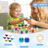 Chalyna 25 Pcs Acrylic Diamond Gem Jewelry Alloy Gold Round Ring Set Halloween Party Favor Pirate Treasure Hunting Cake Decor with Gift Bag for Birthday Party Supplies(Elegant Style,Gold) view 3