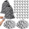 Sotiff 72 Pcs Mini Soccer Balls Bulk 1.18 Inch Sports Foam Stress Balls Relaxation Gadgets Fidget White Black Sports Theme Party Favors with Drawstring Mesh Bag view 1