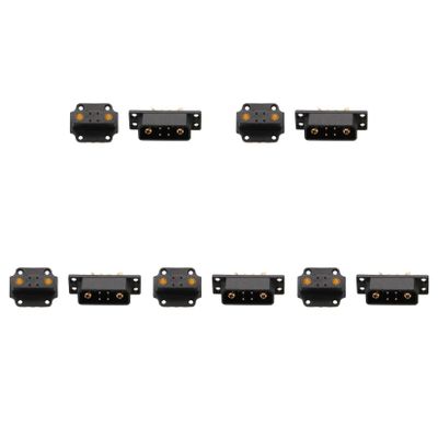 5Pairs JX4 JX6 JX8 MX6 MX10 MPX 4Pin 6Pin 8Pin 10Pin Servo Connector Brass Gold Plated Male Female Plug for Gasoline Turbojet Drone RC VTOL Model Aircraft Boat Car Parts (5pairs Black JX4 Plug)