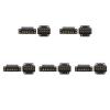 5Pairs JX4 JX6 JX8 MX6 MX10 MPX 4Pin 6Pin 8Pin 10Pin Servo Connector Brass Gold Plated Male Female Plug for Gasoline Turbojet Drone RC VTOL Model Aircraft Boat Car Parts (5pairs Black MX10 Plug) view 1