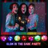 Chivao 50 Pack Flashing LED Light up Rings Colorful Bumpy Jelly Rubber Glow in the Dark Rings for Party Favors Gifts Concert Shows Raves Eggs Filler view 2