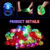 Chivao 50 Pack Flashing LED Light up Rings Colorful Bumpy Jelly Rubber Glow in the Dark Rings for Party Favors Gifts Concert Shows Raves Eggs Filler view 3