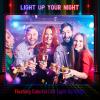 Chivao 50 Pack Flashing LED Light up Rings Colorful Bumpy Jelly Rubber Glow in the Dark Rings for Party Favors Gifts Concert Shows Raves Eggs Filler view 4