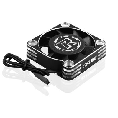 RC Motor Cooling Fan 40mm 16000RPM Fits Diameter 56mm 55mm 58mm Motor Fan Heatsink for 1/5 1/6 RC Truck Car (Silver Black)