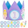 BONNYCO Mermaid Birthday Crown with Interchangeable Numbers from 0 to 9 and Themed Figures. First Gifts for Girls, 1st Birthday Crown Girl. One Baby Hat, Mermaid Gifts for Kids Party, Carnival view 1